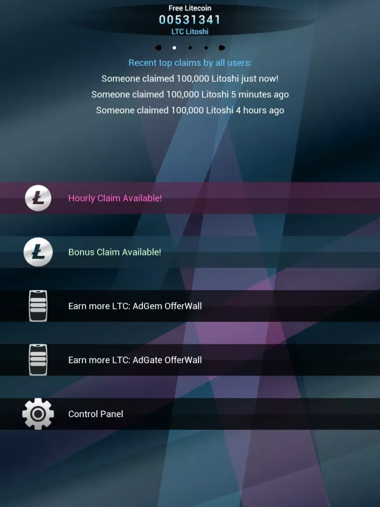 Litecoin Giveaway Screenshots
