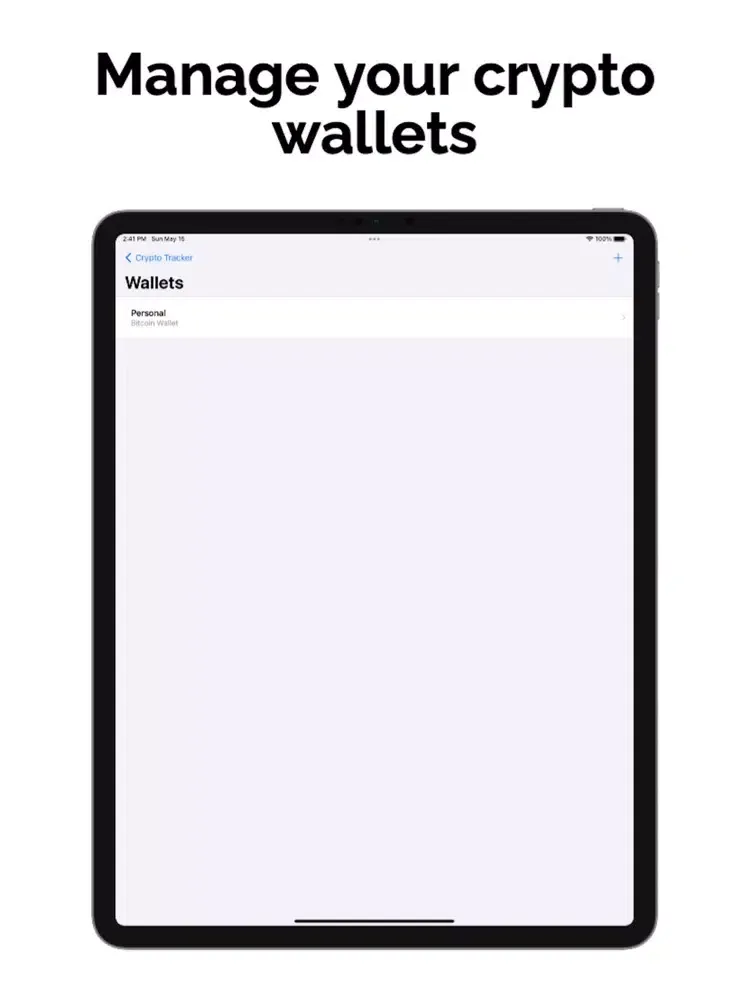 Tangkapan skrin CoinWatcher+ iPad 