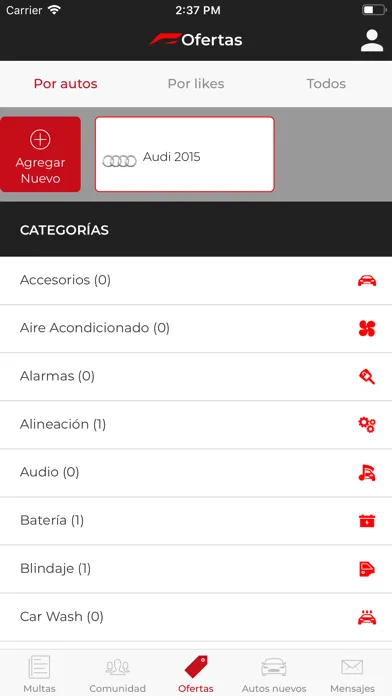 Capturas de tela do AUTOCLUB