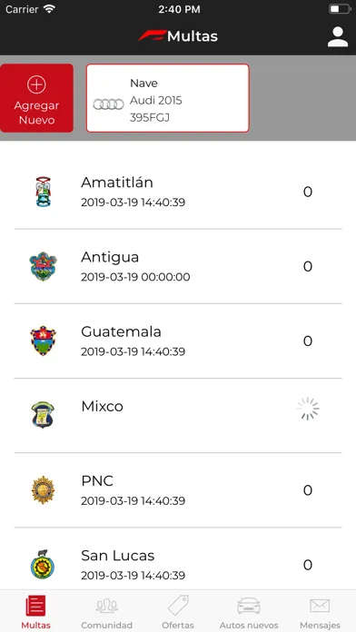 Capturas de tela do AUTOCLUB