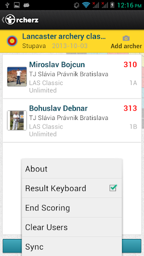 Rcherz Scoringdes captures d'écran de l'application2