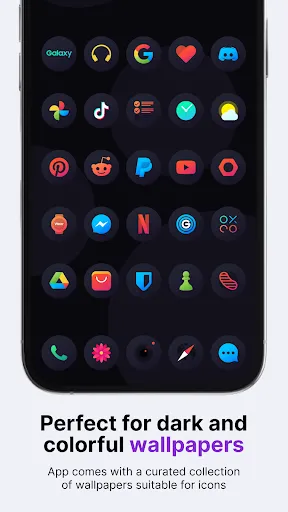 Captures d'écran de Hera Dark: Circle Icon Pack
