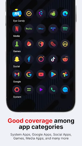 Captures d'écran de Hera Dark: Circle Icon Pack