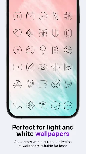 ภาพหน้าจอของ Vera Outline Black: Icon Pack