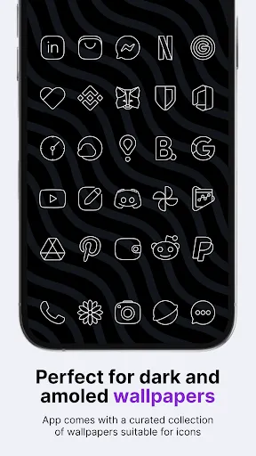 Screenshot di Vera Outline White Icon Pack