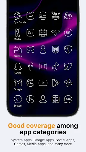 Screenshot di Vera Outline White Icon Pack