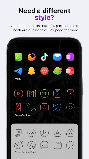 Screenshot di Vera Outline White Icon Pack