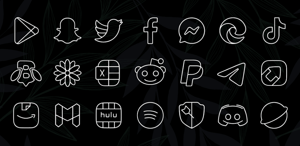 Vera Outline White Icon Pack