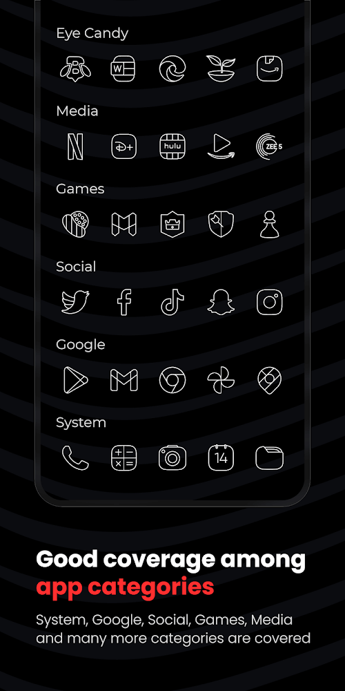 Vera Outline White Icon Pack-screenshot-2