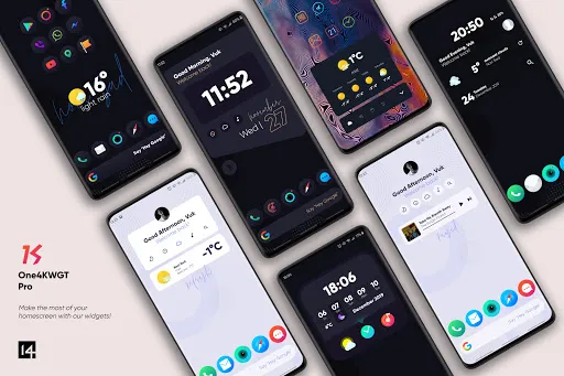 One4KWGT Pro: KWGT Pro widgets سکرین شاٹس