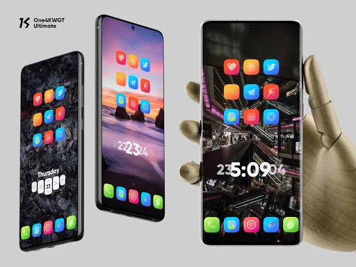 Tangkapan skrin One4KWGT Ultimate: KWGT widget