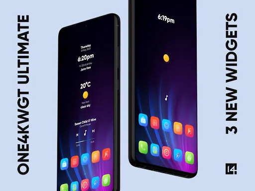 Tangkapan skrin One4KWGT Ultimate: KWGT widget