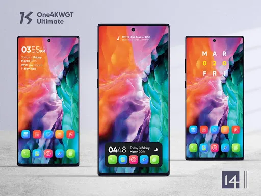 Tangkapan skrin One4KWGT Ultimate: KWGT widget