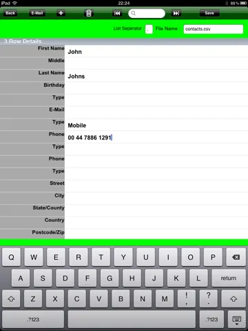 Скриншоты Csv File Editor with Import Option from Excel  .xls, .xlsx, .xml Files iPad 