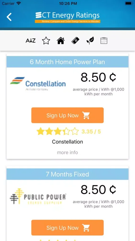 Connecticut Energy Ratings Screenshots