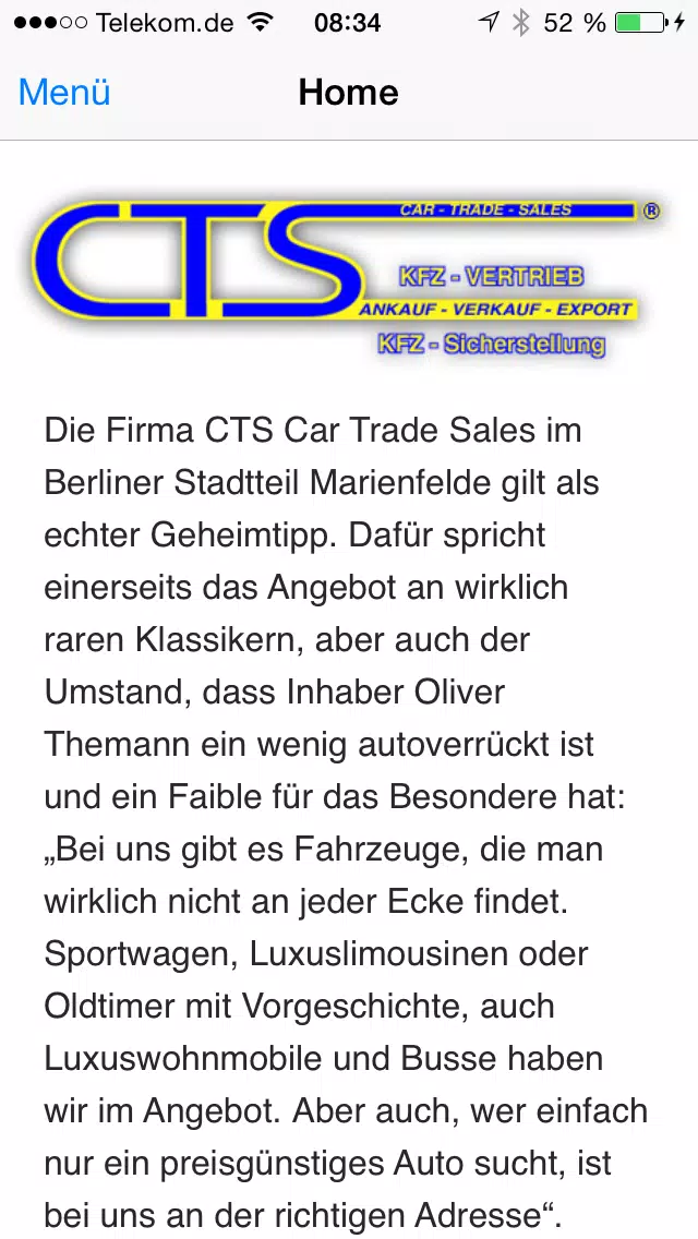 CTS Car Trade Sales Screenshots