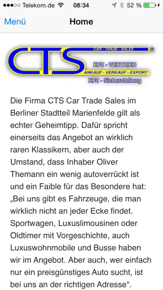 CTS Car Trade Sales Screenshots