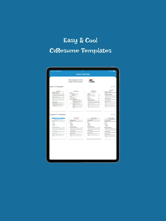 صور AfroCvResume Maker iPad 