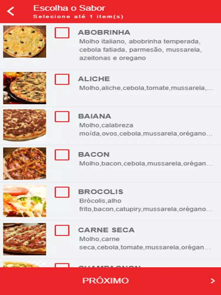 Capturas de tela do Cuca's Pizzaria iPad 