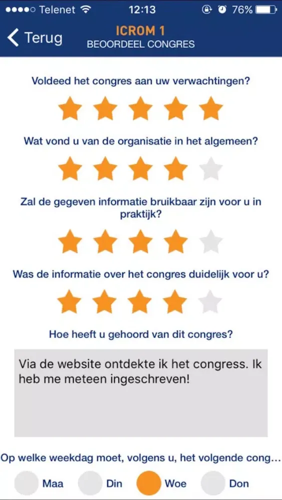 Ảnh chụp màn hình của ICROM Congress