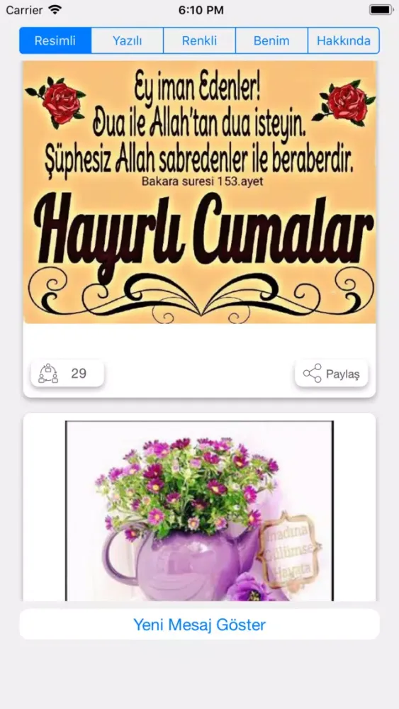 Cuma Mesajlari Resimli سکرین شاٹس
