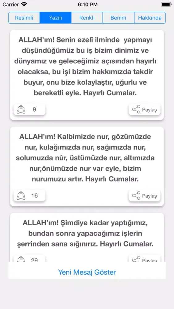 Cuma Mesajlari Resimli سکرین شاٹس