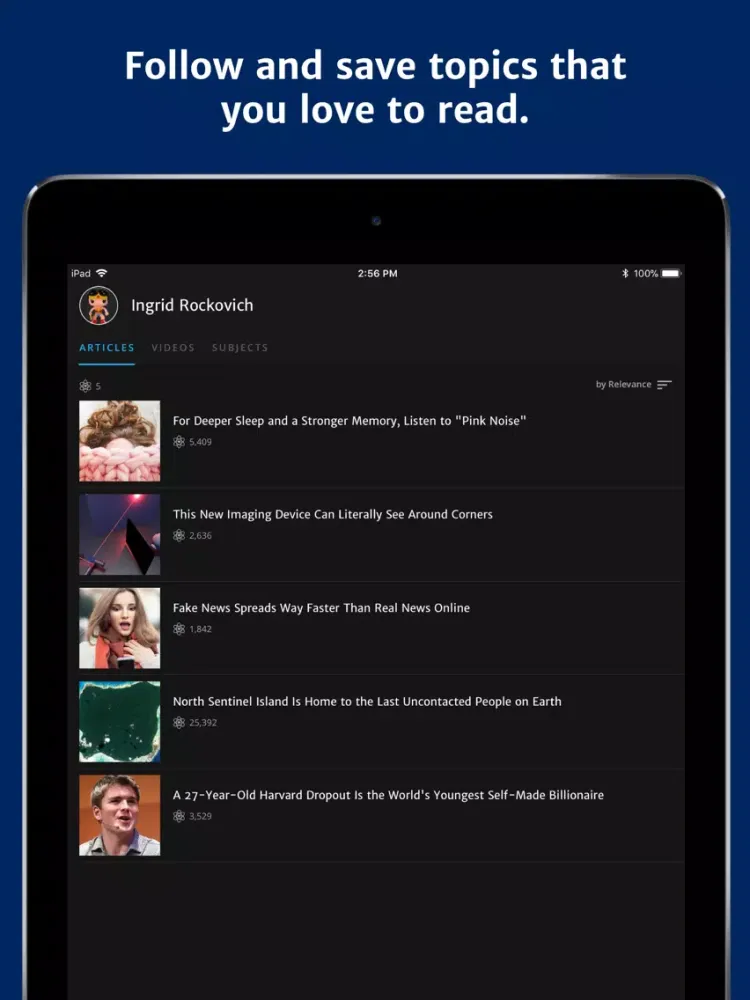 Curiosity - Get Smarter Daily iPad  স্ক্রিনশট