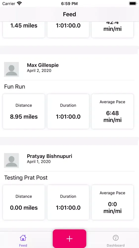 Curro Activity Logger Screenshots
