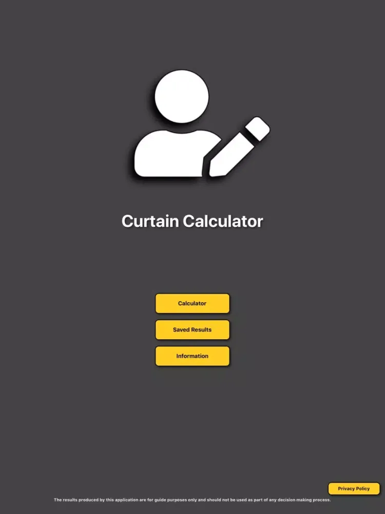 Ảnh chụp màn hình của Curtain / Drapes Calculator iPad 