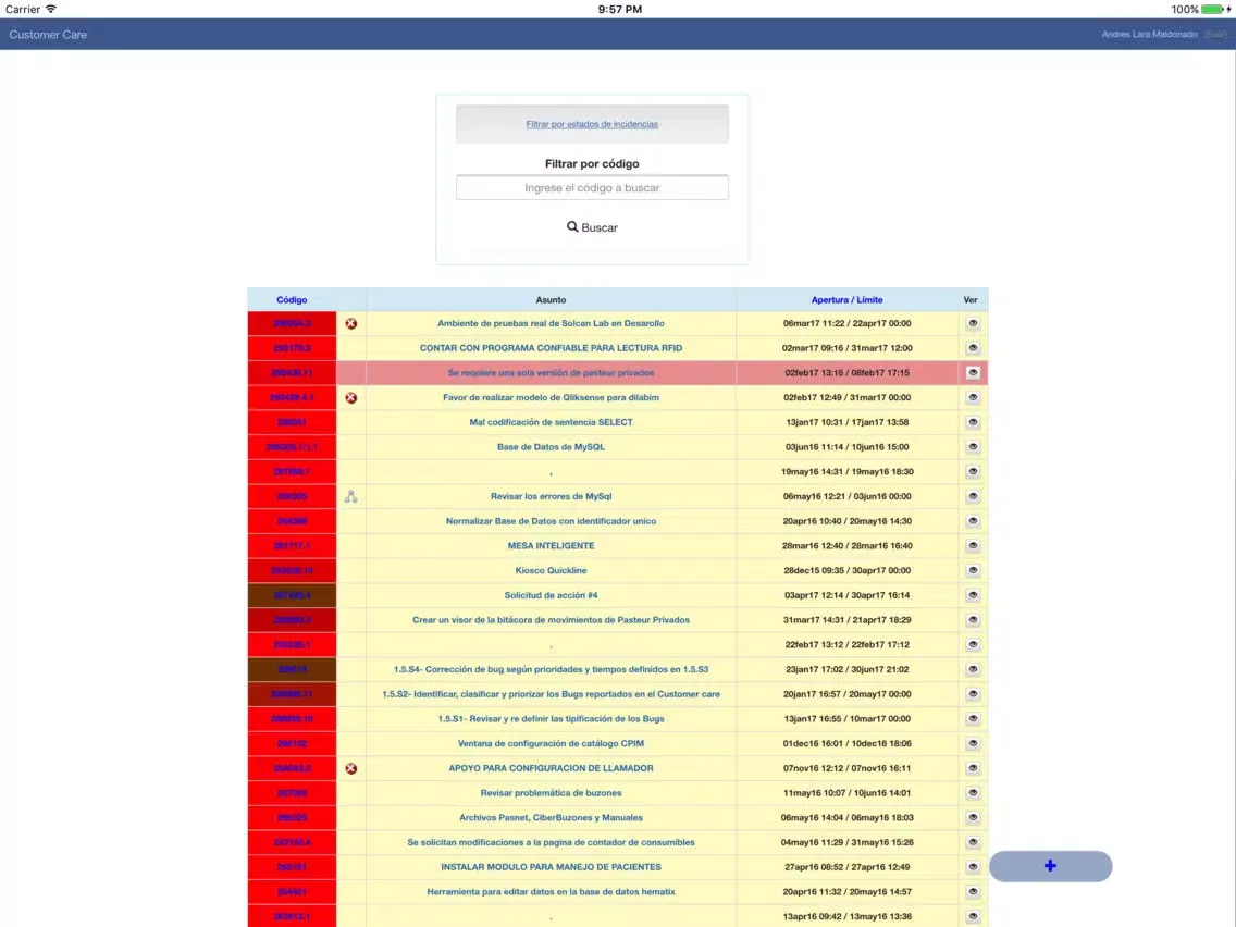 CustomerCare Movil iPad  Screenshots