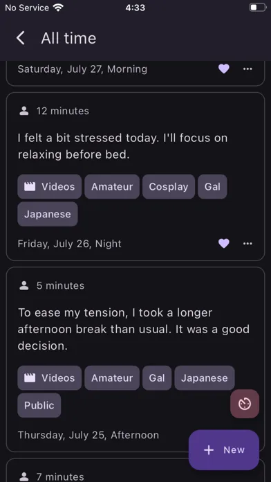 Tangkapan skrin Ei Nano - Self Pleasure Diary