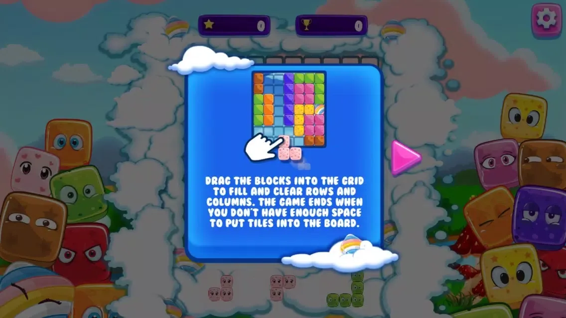 Tangkapan layar CUTE · GUMMY BLOCKS EVOLUTION