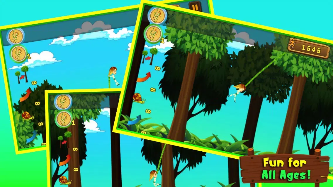 Jungle Jane Swing - Upbeat Physics Vine Swinging Acrobatics Adventure Game HD Screenshots