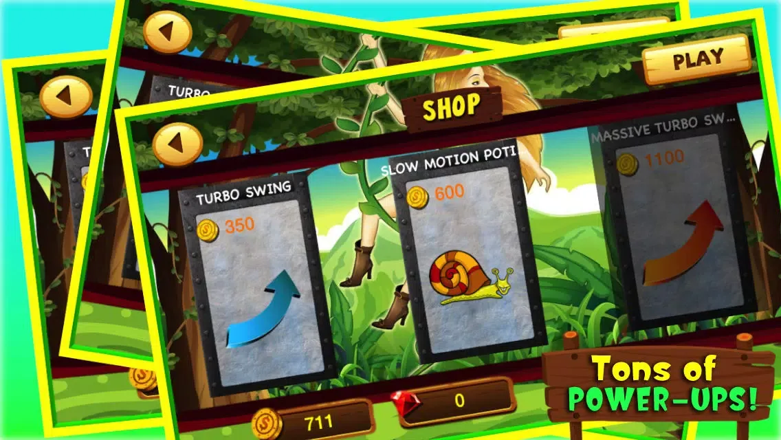 Jungle Jane Swing - Upbeat Physics Vine Swinging Acrobatics Adventure Game HD Screenshots
