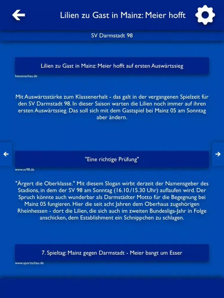 ATN - Alle Nachrichten für SV Darmstadt 98 iPad  Screenshots