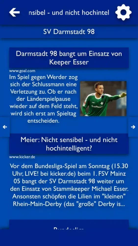 ATN - Alle Nachrichten für SV Darmstadt 98 Screenshots