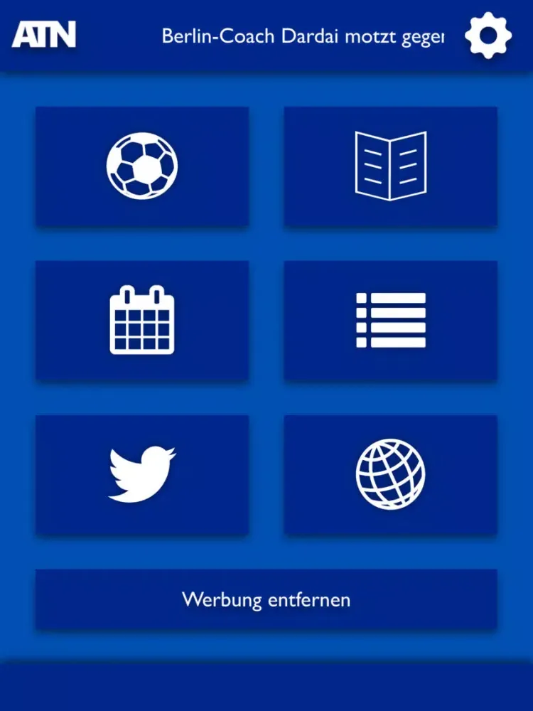 ATN - Alle Nachrichten für Hertha Berlin SC iPad 应用截图