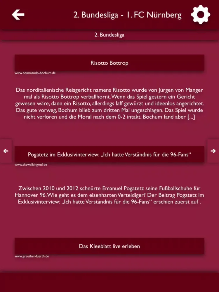 ATN - Alle Nachrichten für 1. FC Nürnberg iPad  Screenshots