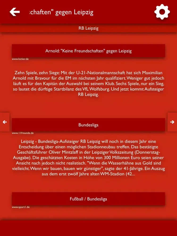ATN - Alle Nachrichten für RB Leipzig iPad  스크린샷