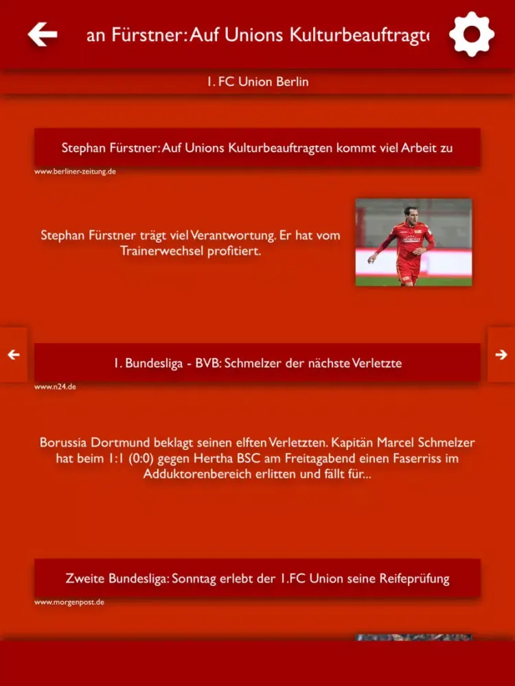Скриншоты ATN - Alle Nachrichten für 1. FC Union Berlin iPad 