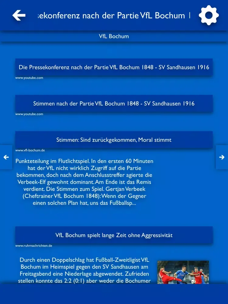 ATN - Alle Nachrichten für VfL Bochum iPad  Screenshots
