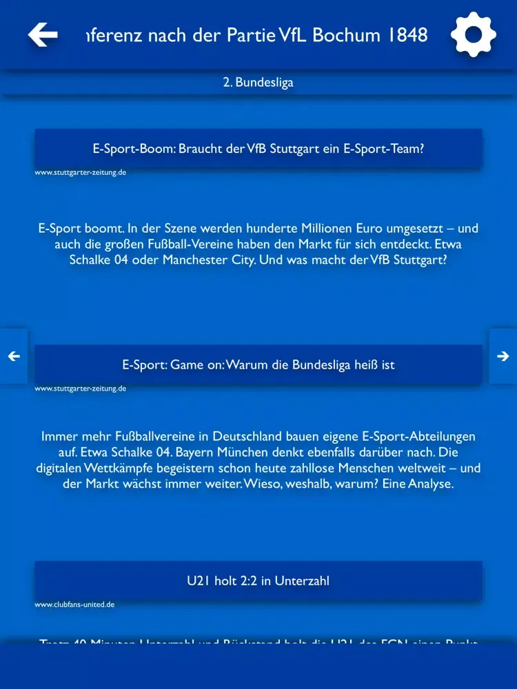 ATN - Alle Nachrichten für VfL Bochum iPad  Screenshots