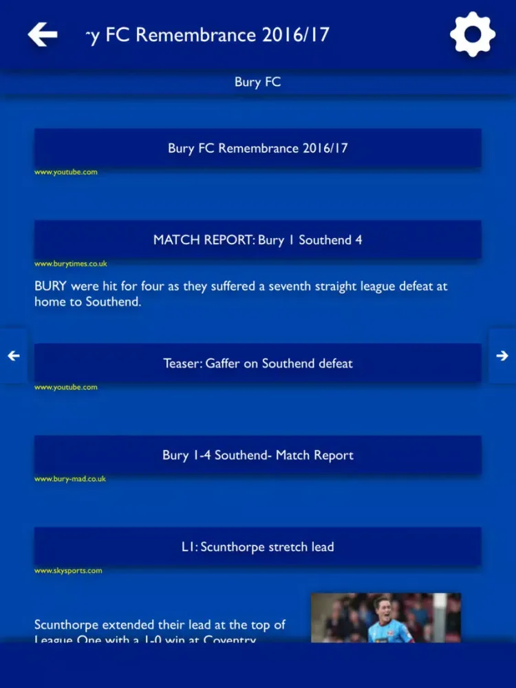 All The News - Bury FC Edition iPad 应用截图