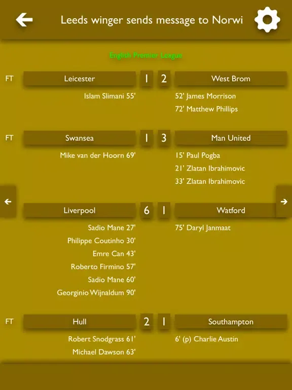Ảnh chụp màn hình của All The News - Norwich City Edition iPad 
