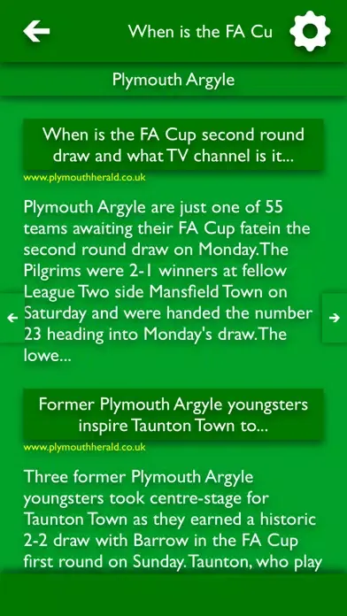 Tangkapan layar All The News - Plymouth Argyle Edition