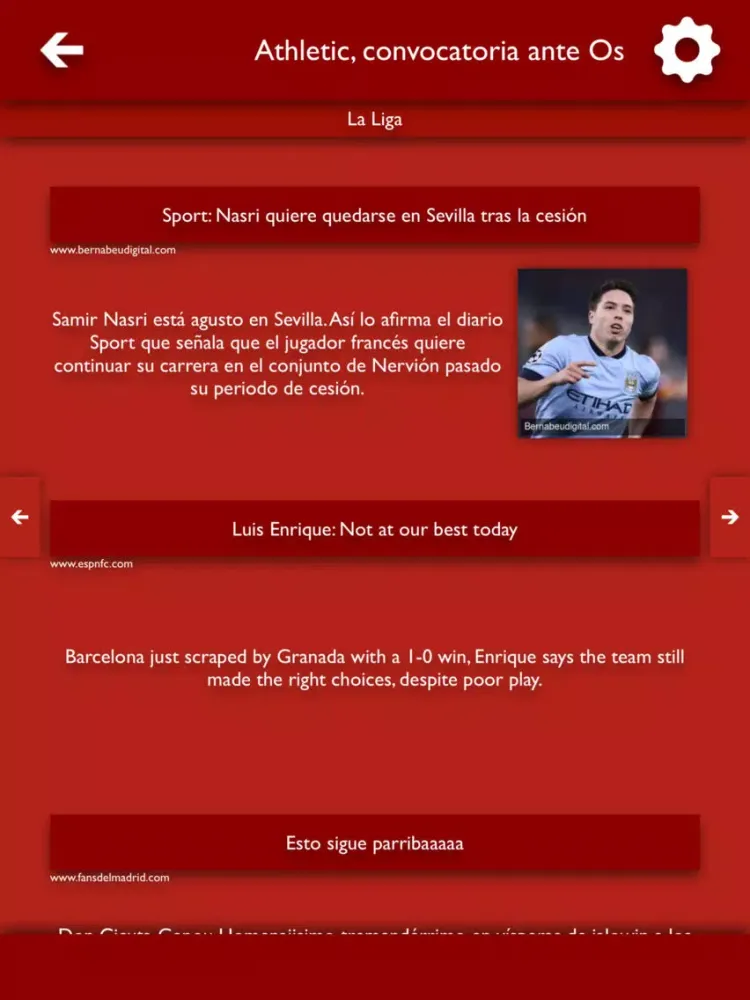 Capturas de tela do TLN-Todas Las Noticias del Athletic Club de Bilbao iPad 