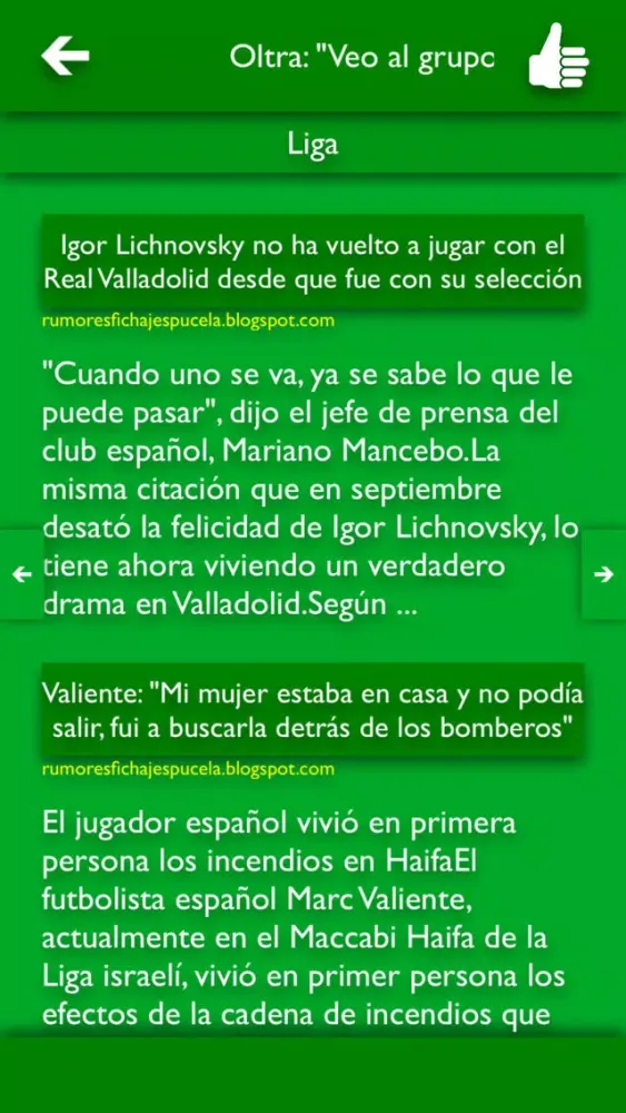 Tangkapan skrin TLN - Todas Las Noticias del Córdoba CF