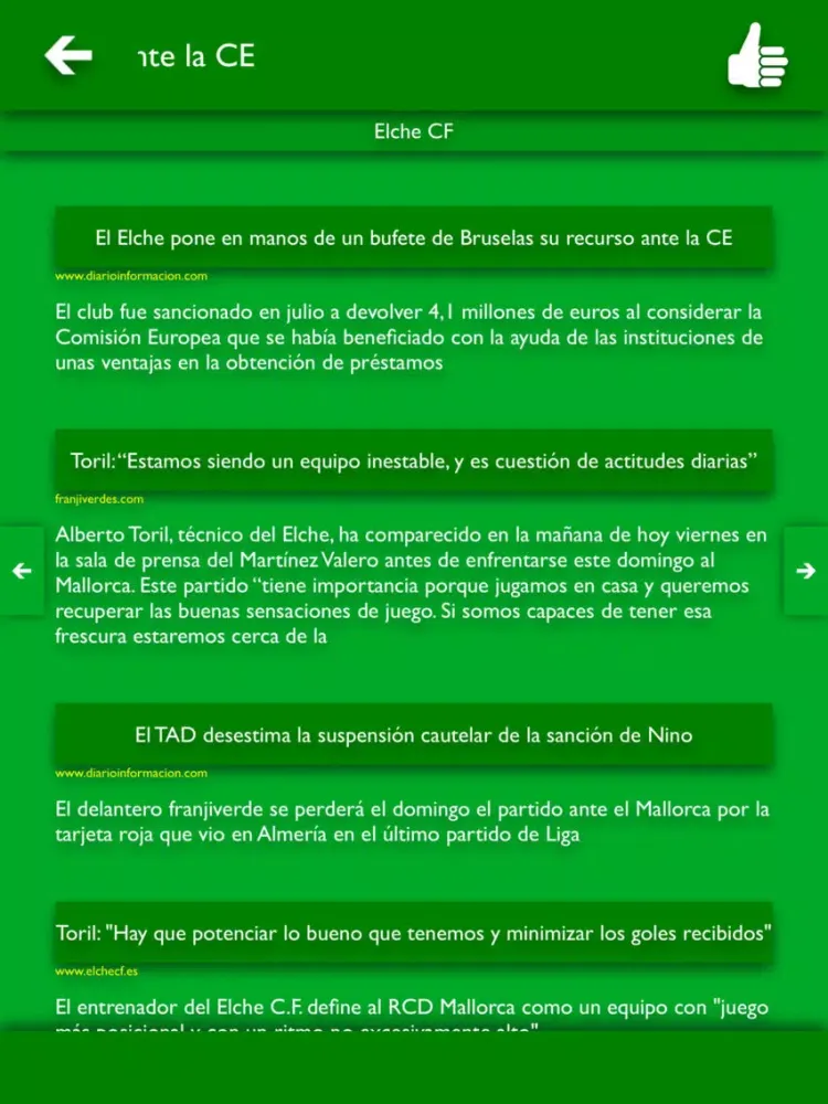 Capturas de tela do TLN - Todas Las Noticias del Elche CF iPad 