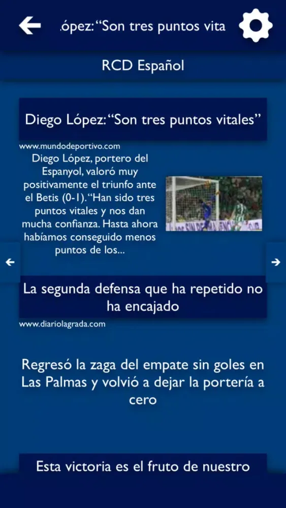 TLN - Todas Las Noticias del RCD Español应用截图