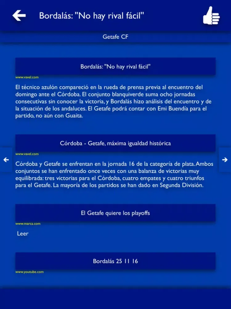 TLN - Todas Las Noticias del Getafe CF iPad  Screenshots
